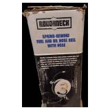 Roughneck - Spring-Rewind Fuel and Oil Hose Reel, 3/4in. x 25ft. NBR Rubber Hose, 1250 PSI | Model 28811