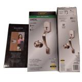 Door Lock Lot |  Defiant - Entry Door Handle & Baldwin - Round Deadbolt Satin Nickel