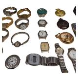 Estate  Project Bag of Watches  - 4pounds & 4oz of watches, pocket Watches and more