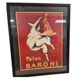 Leonetto Cappiello FRAMED Art 34x29 "Pates Baroni"