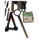 Vintage Mechanics Tools Lot - This lot includes crack repair plugs, micrometers, a puller, several slide hammers, and more tools.