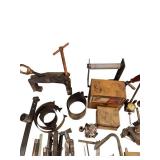 Vintage Mechanics Tools Lot - This lot includes crack repair plugs, micrometers, a puller, several slide hammers, and more tools.