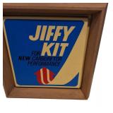 Vintage - Standard  Oil  logo and a sign for a " Jiffy Kit for New Carburetor Performance"   Shop Clock