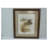 Vintage Print: Old Carriage on the Farms Signed By Brad. 1978