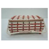 Vintage Sewing Basket and Contents
