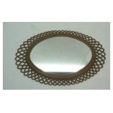 Vintage Rattan 27" Oval Mirror