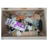 Vintage Sewing Basket and Contents 12"x19"x19"