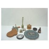 Vintage Norwegian Hand Painted Wooden Decor