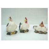 vintage colorful chickens