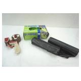 Black Garbage bags, Heavy Duty Rubber Gloves, Packing Tape Dispenser