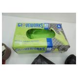 Black Garbage bags, Heavy Duty Rubber Gloves, Packing Tape Dispenser