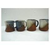 (4ct) Pottery Mugs. Robert Maxwell?