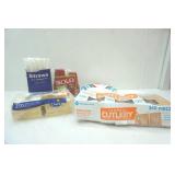 Plastic Cutlery, Paper Plates, Paper Napkins, Straws, Solo Cups