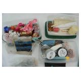 3 Small Totes With Craft Items