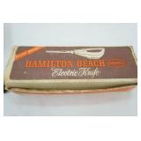 Vintage/Antique Rosette Iron & Vintage Hamilton Beach Electric Knife in Original Box