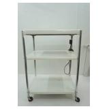 Vintage 3-Tier Rolling Utility Cart w/extension cord