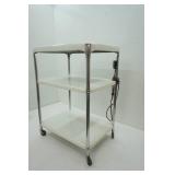 Vintage 3-Tier Rolling Utility Cart w/extension cord