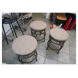 (3ct) 22" Round Revolving Bar Stools 17" wide