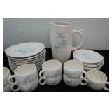 Mid-Century Franciscan Earthenware "Oasis" Dinnerware Set