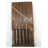Kitchen Knives and Wall Holder