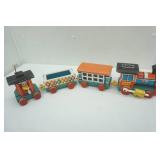 Vintage Fisher Price Wooden Huffy Puffy Toy Train 4 pieces.