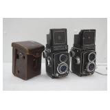 (2ct) Vintage Twin-Lense Reflex (TLR) Cameras: Yashica-A & Rolleicord