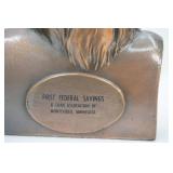 Benjamin Franklin Coin Bank & Abraham Lincoln Statue