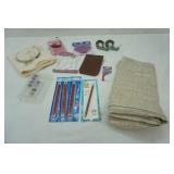 Sewing Supplies and Embroidery Pattern Tablecloth