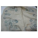 Sewing Supplies and Embroidery Pattern Tablecloth