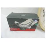 Pfaltzgraff Winterberry Sleigh Dish & Vintage Oval Wall Clock