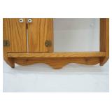 Wooden Wall Shelf With Small Cabinet