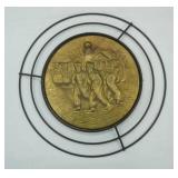 (2ct) Vintage Hammered Brass Wall Hanging "Made in England"