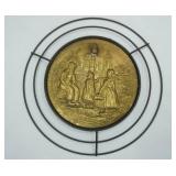 (2ct) Vintage Hammered Brass Wall Hanging "Made in England"