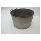 Vintage Galvanized Bucket 14" diameter 8" tall