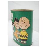Vintage 1969 Metal Peanuts Wastebasket