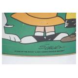 Vintage 1969 Metal Peanuts Wastebasket