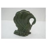 Vintage Genuine Haeger Green Swan Vase 12"x 10"
