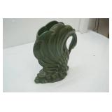Vintage Genuine Haeger Green Swan Vase 12"x 10"