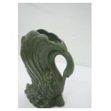 Vintage Genuine Haeger Green Swan Vase 12"x 10"