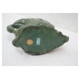 Vintage Genuine Haeger Green Swan Vase 12"x 10"