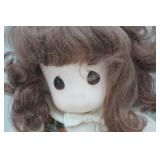 Vintage Precious Moments Doll, Porcelain Doll, and Doll Chair