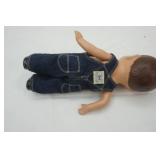 Vintage 1940s/1950s Buddy Lee Composition Doll in Bib Overalls w/stand