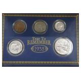1938 Collectors Coin Set "A Year to Remember"