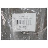 Stainless Steel Strainers (set of 5), Luster Craft 3.5qt Stainless Steel Bowl, Cypress Home Napkins (40ct)