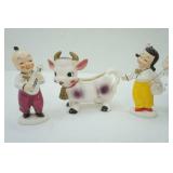 Vintage Purple Cow Creamer, Vintage Japanese Figurines, Vintage Pottery Vase