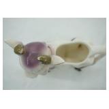 Vintage Purple Cow Creamer, Vintage Japanese Figurines, Vintage Pottery Vase