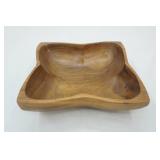 Vintage Hand-Carved Wood Bowl