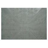 Vintage Fire-King Oven Glass Sapphire Blue Philbe Pattern Embossed Trivet Hot Plate 8"