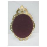 Vintage Oval Convex Frame "The Angelus" by Jean Francois Miller. 17"x12"