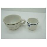 Vintage Viking Glass Ashtray & Vintage US Navy Watchstanding Mug (2 cups Sterling China)